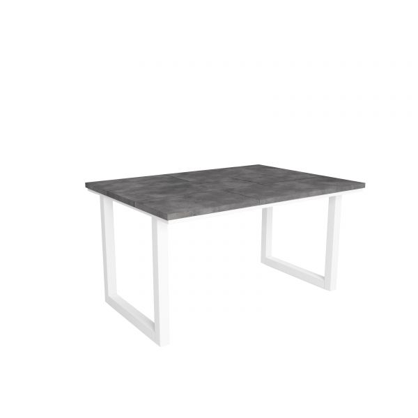 Mesa Comedor 140 cemento patas U Blanca Innovation Home Furnish Sl.