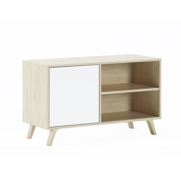 Mueble TV 100 Modelo wind Color Puccini / Blanco 95 x 40 x 57 cm Innovation Home Furnish Sl.