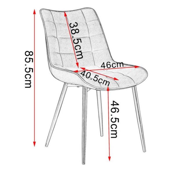 Pack 4 sillas comedor tapizada Innovation Home Furnish Sl.