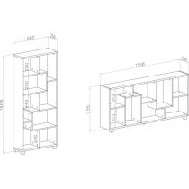 Estantería Deluxe Blanca 68,5x25x160 cm  Innovation Home Furnish Sl.