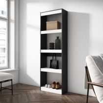 Libreria Estanteria 60x186x25 Blanco y negro Innovation Home Furnish Sl.