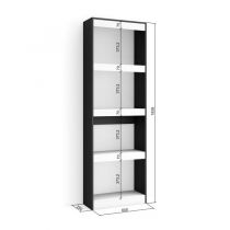 Libreria Estanteria 60x186x25 Blanco y negro Innovation Home Furnish Sl.