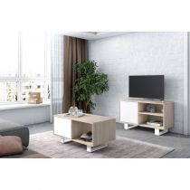 Mesa de centro wind 92x50x45 Roble Blanco Innovation Home Furnish Sl.