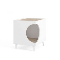 Mesita mascota Ellie Blanco Roble Innovation Home Furnish Sl.