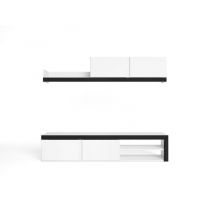 Mueble de Salon IDEM naturale Blanco y Negro sin patas Innovation Home Furnish Sl.