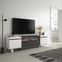 Mueble TV / Televisión 200 x 57 x 35cm chimenea eléctrica LED ta Innovation Home Furnish Sl.